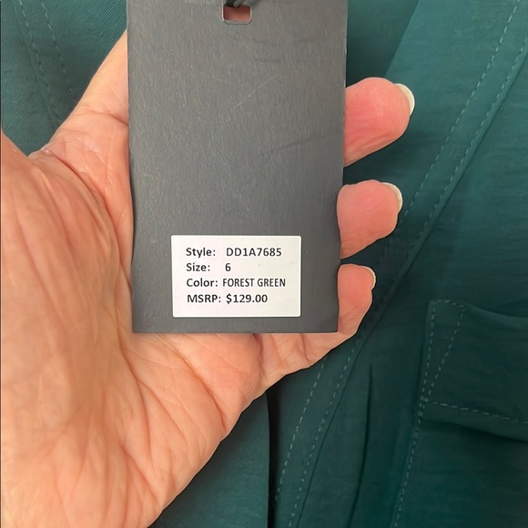 DKNY Green Sleeveless V-Neck Mini Dress sz 6 - Picture 3 of 5